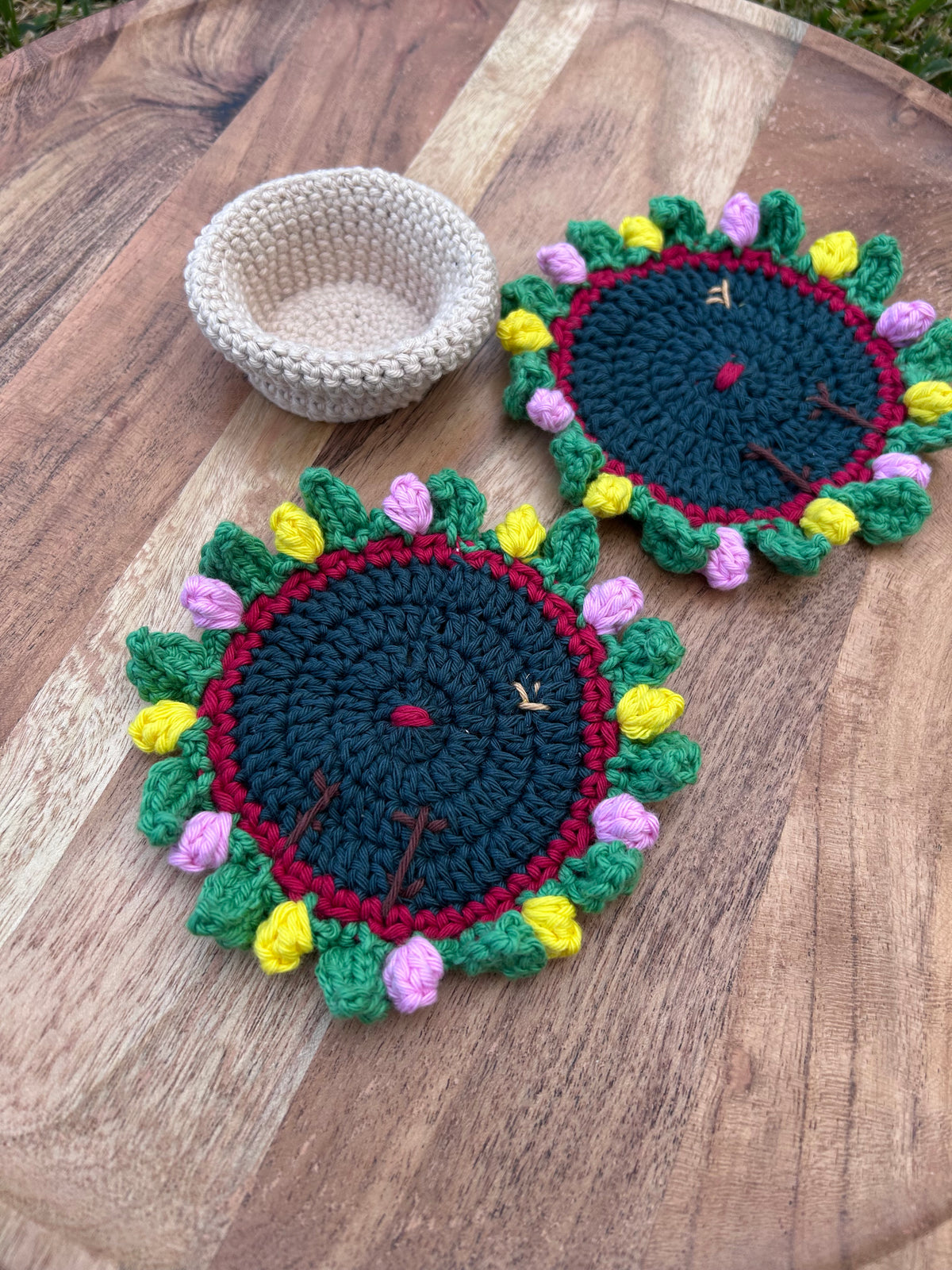 Flower Pot Coaster set